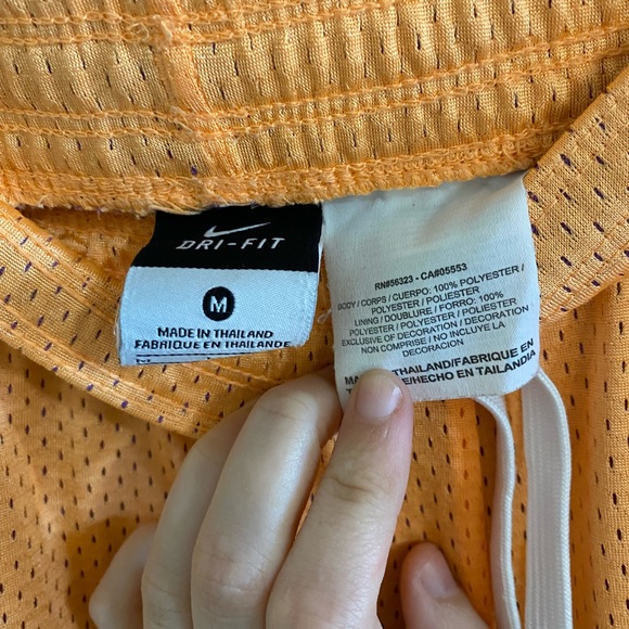 Nike Mens Medium Orange and Purple Classic Style Basketball Athletic Shorts - Picture 8 of 8